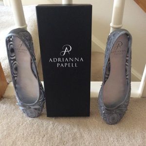 Adrianna Papell Silver Ballet Flats